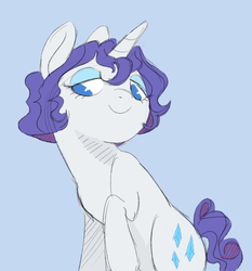 Size: 600x645 | Tagged: safe, artist:toodles3702, rarity, g4, alternate hairstyle, female, short hair, short mane, solo