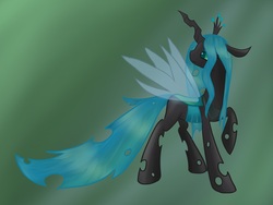 Size: 1900x1425 | Tagged: safe, artist:milliemilliemoetime, queen chrysalis, changeling, changeling queen, g4, crown, female, jewelry, regalia, solo