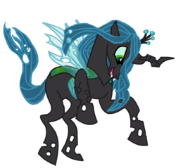 Size: 576x550 | Tagged: safe, artist:darkwingsnark, queen chrysalis, changeling, changeling queen, g4, crown, female, jewelry, regalia, solo