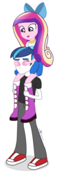 Size: 344x1040 | Tagged: safe, artist:dm29, princess cadance, shining armor, equestria girls, g4, boots, covering eyes, duo, equestria girls-ified, guess who, piggyback ride, shoes, simple background, transparent background, younger