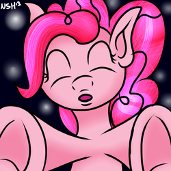Size: 894x894 | Tagged: safe, artist:novaspark, pinkie pie, g4, female, kissing the screen, solo