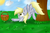 Size: 3000x2000 | Tagged: safe, artist:shyshyoctavia, derpy hooves, pegasus, pony, g4, apple, applebucking, basket, female, mare, muffin, solo, tree