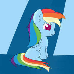 Size: 1000x1000 | Tagged: safe, artist:softkityonfire, rainbow dash, g4, female, filly, filly rainbow dash, solo