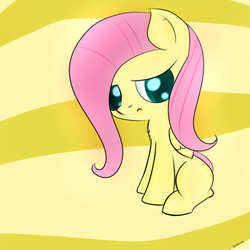 Size: 1000x1000 | Tagged: safe, artist:softkityonfire, fluttershy, g4, female, filly, solo