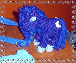 Size: 1024x848 | Tagged: safe, artist:sunnyfacemlp, princess luna, g4, crochet, irl, photo, plushie, solo