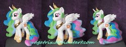 Size: 1280x479 | Tagged: safe, artist:agatrix, princess celestia, g4, irl, photo, plushie, solo