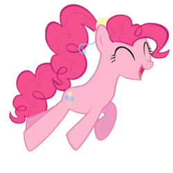 Size: 524x525 | Tagged: safe, artist:winxflorabloomroxy, pinkie pie, g4, alternate hairstyle, female, ponytail, simple background, solo, transparent background, vector