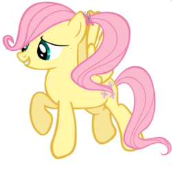 Size: 500x499 | Tagged: safe, artist:winxflorabloomroxy, fluttershy, g4, alternate hairstyle, female, ponytail, simple background, solo, transparent background, vector