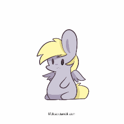 Size: 500x500 | Tagged: safe, artist:php56, derpy hooves, pegasus, pony, g4, animated, chibi, eyes closed, falling, female, iron plot, mare, open mouth, perfect loop, simple background, solo, white background