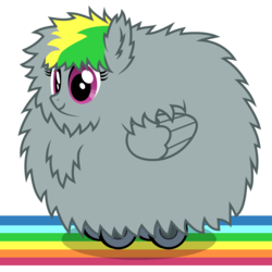 Size: 3000x3006 | Tagged: safe, artist:masem, oc, oc only, oc:fluffle puff, oc:wheely bopper, original species, wheelpone, pink fluffy unicorns dancing on rainbows, fusion, high res, simple background, solo, transparent background, vector