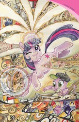 Size: 911x1400 | Tagged: safe, idw, twilight sparkle, g4, comic, cover, cubism, modern art