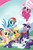 Size: 911x1400 | Tagged: safe, idw, applejack, fluttershy, pinkie pie, rainbow dash, rarity, twilight sparkle, g4, comic, cover, mane six, no logo, textless