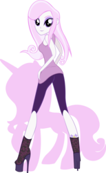 Size: 664x1080 | Tagged: safe, artist:rariedash, fleur-de-lis, equestria girls, g4, equestria girls-ified, female, high heels, looking at you, looking back, looking back at you, shoes, simple background, solo, stiletto heels, transparent background