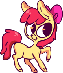 Size: 342x393 | Tagged: safe, artist:emberwisp, apple bloom, earth pony, pony, g4, female, filly, foal, simple background, solo, transparent background