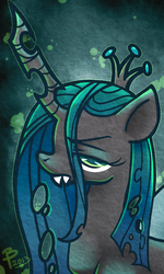 Size: 750x1250 | Tagged: safe, artist:tatsuyamiki, queen chrysalis, changeling, changeling queen, g4, female, solo