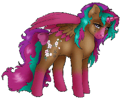 Size: 600x500 | Tagged: safe, artist:sugarcup, oc, oc only, alicorn, pony, g1, alicorn oc, gif, non-animated gif, solo