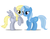 Size: 604x474 | Tagged: safe, artist:mixermike622, derpy hooves, trixie, pegasus, pony, g4, female, licking, mare