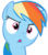 Size: 3314x3763 | Tagged: safe, artist:dentist73548, rainbow dash, :<, female, simple background, solo, transparent background, vector