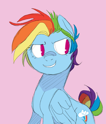 Size: 600x700 | Tagged: safe, artist:toodles3702, rainbow dash, g4, alternate hairstyle, female, short hair, short mane, solo