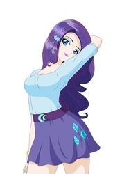 Size: 1200x1700 | Tagged: safe, artist:zantyarz, rarity, equestria girls, g4, female, human coloration, solo