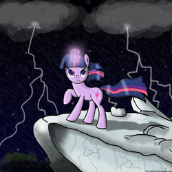 Size: 1200x1200 | Tagged: safe, artist:mylittlearts, twilight sparkle, g4, female, solo, storm