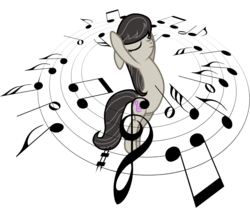 Size: 1738x1500 | Tagged: safe, artist:luuandherdraws, octavia melody, earth pony, pony, g4, female, mare, music notes, simple background, solo, transparent background