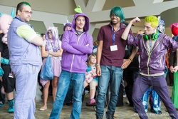Size: 1280x853 | Tagged: safe, artist:xen photography, spike, human, bronycon, bronycon 2013, g4, 2013, clothes, convention, cosplay, glasses, headphones, hoodie, irl, irl human, photo, spike hoodie