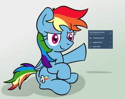 Size: 1096x874 | Tagged: safe, rainbow dash, g4, ask-rd, female, solo