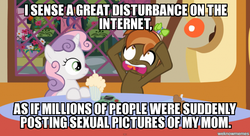 Size: 550x299 | Tagged: safe, artist:jan, button mash, sweetie belle, g4, image macro, milkshake, star wars