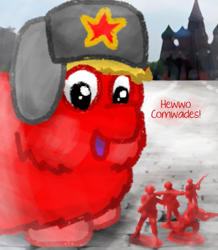 Size: 551x632 | Tagged: safe, artist:gowdie, fluffy pony, army men, fluffy pony original art, russian, toy soldier