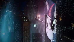 Size: 1280x720 | Tagged: safe, screencap, twilight sparkle, g4, blade runner, movie, ponies in movies, ridley scott, science fiction, twiface