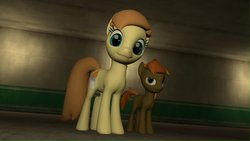 Size: 1192x670 | Tagged: safe, artist:legoguy9875, button mash, oc, oc:cream heart, earth pony, pony, g4, 3d, colt, cream heart and button mash:best mother and son, earth pony oc, female, foal, gmod, male, mare, mother, mother and child, mother and son, son
