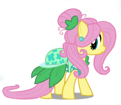 Size: 800x693 | Tagged: safe, artist:schnuffitrunks, fluttershy, pegasus, pony, g4, alternate hairstyle, clothes, dress, female, mare, simple background, solo, transparent background