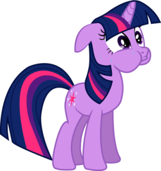 Size: 1911x2027 | Tagged: safe, artist:silentmatten, twilight sparkle, pony, unicorn, g4, it's about time, aweeg*, ears back, female, floppy ears, frown, full body, horn, mare, multicolored mane, multicolored tail, puffy cheeks, purple eyes, simple background, solo, standing, sweat, sweatdrops, tail, transparent background, unicorn twilight, vector