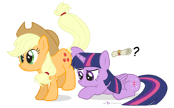 Size: 1200x750 | Tagged: safe, artist:dm29, applejack, twilight sparkle, alicorn, pony, g4, duo, female, mare, simple background, transparent background, twilight sparkle (alicorn)