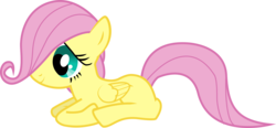 Size: 3419x1587 | Tagged: safe, artist:silentmatten, fluttershy, pegasus, pony, g4, female, filly, filly fluttershy, prone, simple background, solo, transparent background, vector, younger