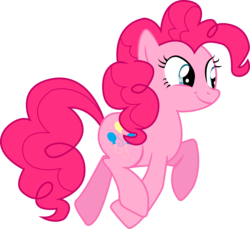 Size: 2456x2246 | Tagged: safe, artist:silentmatten, pinkie pie, earth pony, pony, g4, female, mare, simple background, solo, transparent background, vector