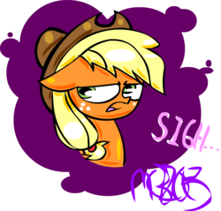 Size: 1233x1178 | Tagged: safe, artist:mushroomcookiebear, applejack, g4, bust, female, solo