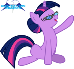 Size: 3979x3699 | Tagged: safe, artist:silentmatten, twilight sparkle, pony, unicorn, g4, lesson zero, eyes closed, female, glasses, hair bun, simple background, solo, transparent background, unicorn twilight, vector