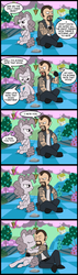 Size: 571x2000 | Tagged: safe, artist:madmax, pinkie pie, human, pony, g4, comic, crossover, crossover shipping, discorded, family guy, female, francis, human fetish, human on pony action, kismesis, kissing, left 4 dead, male, reference, shipping, straight, wat