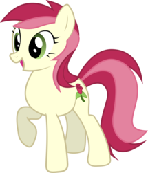 Size: 2791x3242 | Tagged: safe, artist:silentmatten, roseluck, earth pony, pony, g4, female, mare, raised hoof, show accurate, simple background, solo, transparent background, vector