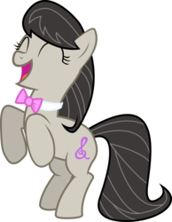 Size: 3875x4985 | Tagged: safe, artist:silentmatten, octavia melody, earth pony, pony, g4, ^^, absurd resolution, eyes closed, female, happy, mare, rearing, simple background, smiling, solo, transparent background, vector