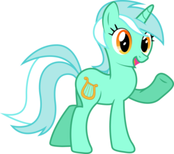 Size: 2828x2510 | Tagged: safe, artist:silentmatten, lyra heartstrings, pony, unicorn, g4, female, mare, simple background, solo, transparent background, vector, waving