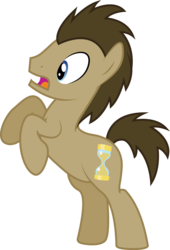 Size: 2909x4276 | Tagged: safe, artist:silentmatten, doctor whooves, time turner, earth pony, pony, call of the cutie, g4, high res, male, rearing, simple background, solo, stallion, transparent background, vector
