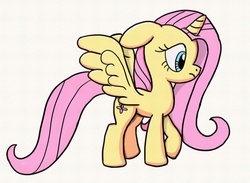 Size: 3472x2547 | Tagged: safe, artist:lovablerobot, fluttershy, alicorn, pony, g4, alicornified, female, fluttercorn, race swap, solo