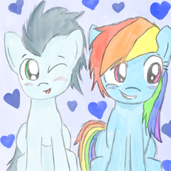 Size: 500x500 | Tagged: safe, artist:doctorunicornforever, rainbow dash, soarin', g4, female, male, ship:soarindash, shipping, straight