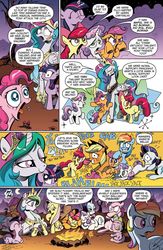 Size: 1040x1600 | Tagged: safe, official comic, apple bloom, applejack, fluttershy, pinkie pie, princess celestia, rainbow dash, rarity, scootaloo, sweetie belle, twilight sparkle, alicorn, earth pony, pegasus, pony, unicorn, g4, idw, the return of queen chrysalis, spoiler:comic, spoiler:comic04, ^^, adorabloom, behaving like a cat, blah blah blah, campfire, comic, crown, cute, cutealoo, cutelestia, cutie mark crusaders, diasweetes, eyes closed, female, filly, ghostbusters, grin, jewelry, lidded eyes, mare, momlestia, music notes, nag nag nag, nervous, nervous smile, ponyloaf, prone, regalia, s'mores, scootalove, sibling love, siblings, sisterly love, sisters, sleeping, smiling, stay puft marshmallow man, talking, the wizard of oz, thousand yard stare, twiabetes, twilight cat, unicorn twilight, whistling