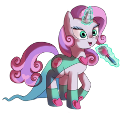 Size: 1934x1741 | Tagged: safe, artist:shira-hedgie, sweetie belle, pony, unicorn, g4, female, microphone, older, simple background, solo, transparent background