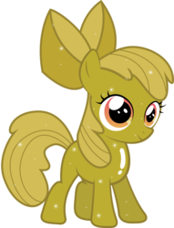 Size: 6130x8009 | Tagged: safe, artist:silentmatten, apple bloom, earth pony, pony, g4, absurd resolution, female, filly, foal, luster dust, luster dust-ified, simple background, solo, transparent background, vector