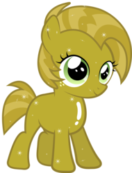 Size: 5236x6888 | Tagged: safe, artist:silentmatten, babs seed, earth pony, pony, g4, absurd resolution, female, filly, foal, luster dust, luster dust-ified, simple background, solo, transparent background, vector